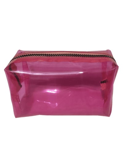 Buy Makeup Transparent PVC Organizing Clutch Bag – PINK in Egypt