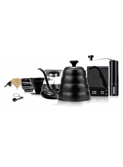 Buy V60 Coffee Maker Drip Kit Set 9 Pieces Specialty Coffee Professional Tools Barista With Coffee Bean Gift in Saudi Arabia