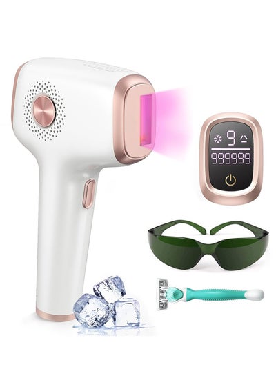 Buy Laser Hair Removal with Ice Cooling Care Function for Women Permanent 999,999 Flashes Painless IPL Hair Remover Hair Removal Device for Armpits Legs Arms Bikini Line White in UAE