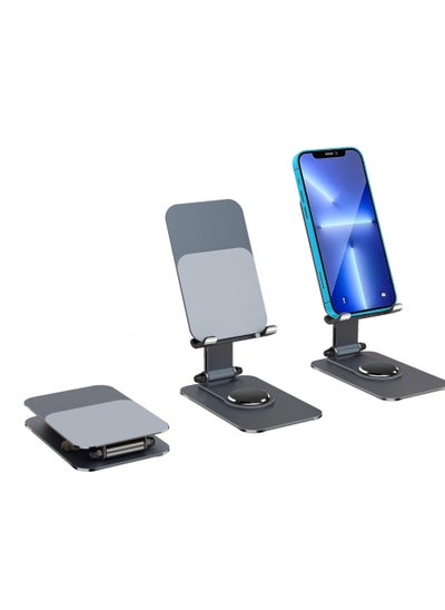 Buy Foldable Desktop Phone Stand, Fully Adjustable Foldable Desktop Stand, Compatible with iPhone 15/14/13/12 Pro Max Plus Mini& All Cell Phones, Pads, Tablets (Grey) in Saudi Arabia