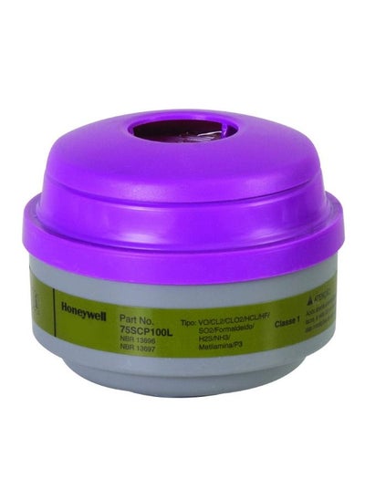 Buy Honeywell North 75SCP100L Combination Gas and Vapor Cartridge with P100 Particulate Filter Purple 1 Pair in UAE