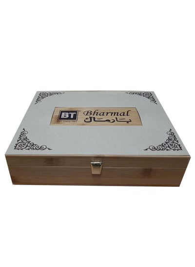 Buy Bharmal Wooden box gift set - Gift set 60 foil envelopes in UAE