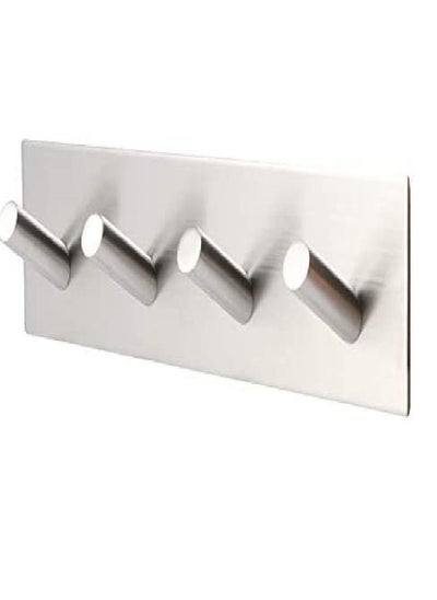 Buy Self Adhesive Wall Door Hooks Heavy Duty Stainless Steel Clothes Hanger in UAE