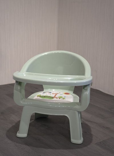 Buy A plastic chair for children with a food holder and a place for cups in Saudi Arabia