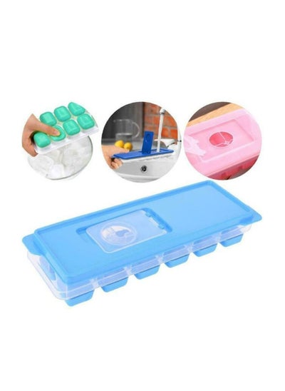 Buy Ice Tray With Silicone Bottom For Easy Use 1 Piece Random Color in Egypt