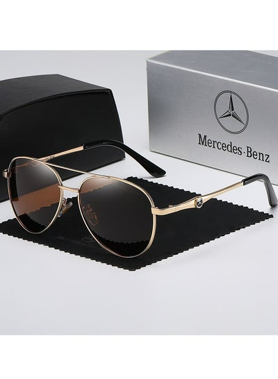 Buy Mercedes Benz Fashion Sunglasses Gold in Saudi Arabia