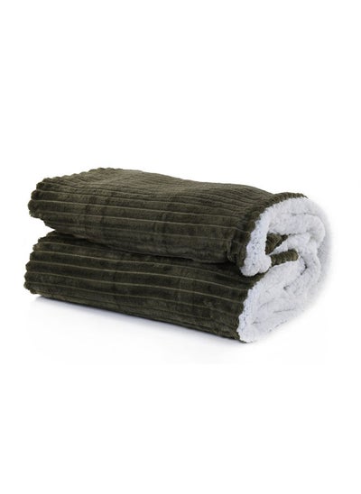 Buy Sherpa & Strip Flannel Double Blankets in Egypt