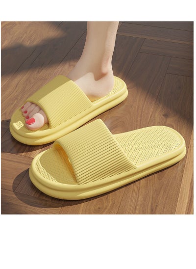 Buy Anti-odor slippers in summer, outdoor wearing, feeling of stepping on shit, thick-soled non-slip bathing couple slippers for man and women in Saudi Arabia