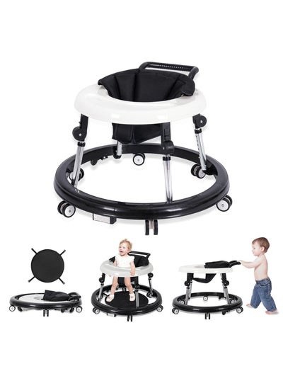 Buy Baby Walker, Toddler Round Walker with Mute Wheels, Infant Walker for Babies 6-18 Months(Black) in Saudi Arabia