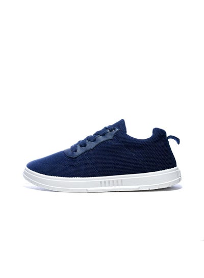 Buy Canvas Lace-Up Flat Sneakers for men  - NAVY BLUE in Egypt