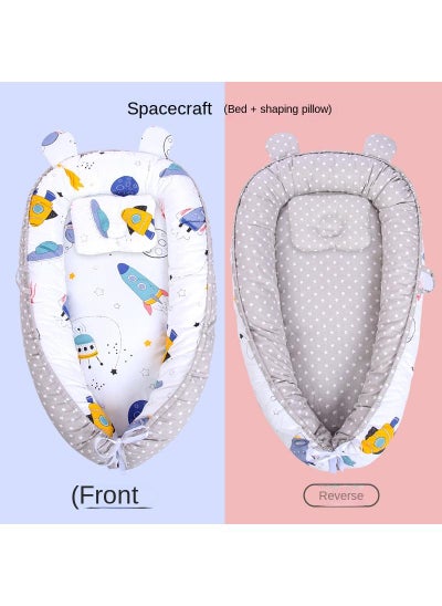 Buy Baby Lounger And Share a Sleeping Baby Nest, Foldable, Removable And Washable, Cotton Portable Pressure Protection Crib, Can Be Used for Bedroom/Travel/Camping in UAE