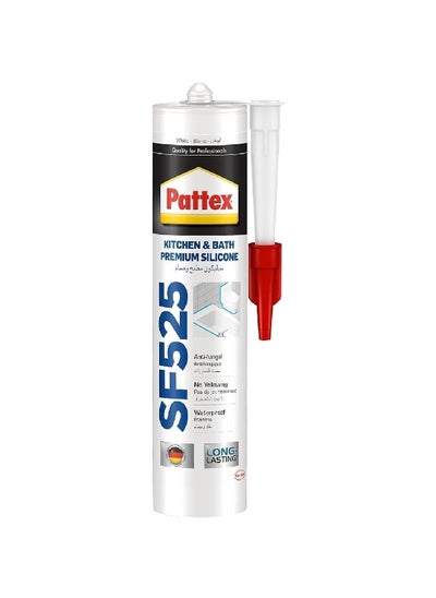 Buy Kitchen and Bath Premium Long Lasting Silicone Sealant White 280ml 2595613 in Saudi Arabia