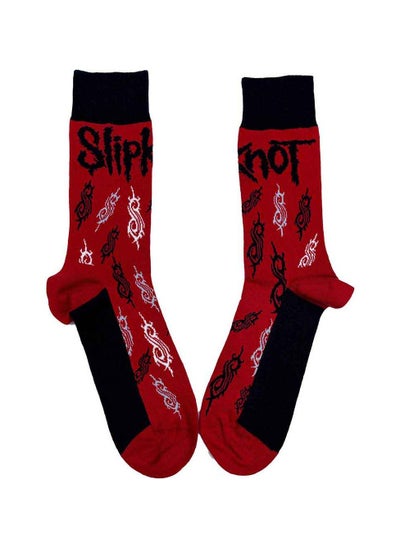 اشتري Slipknot Unisex Ankle Socks featuring the 'Tribal S' design motif. Officially Licensed Merchandise. EU 40-45. Quality Comfortable Fabric Socks available in a black colourway. في الامارات