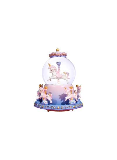 Buy Snow Globe for Kids Spaceship Unicorn Snow Globes with Musics Led Unicorn Music Box for Girls Granddaughters Babies Birthday (Unicorn Purple) in UAE