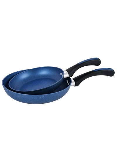 Buy Prestige Endurance Twin Pack 20cm And 25cm Frypan Blue/Black in UAE