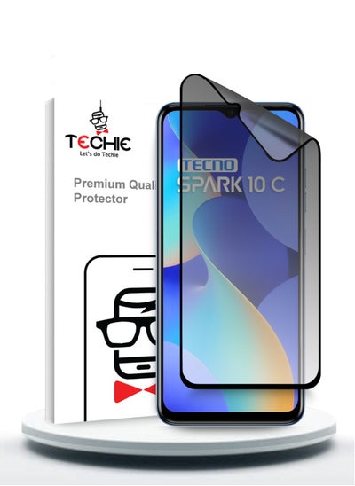 Buy Full Cover Explosion-Proof Matte Ceramic Privacy Film Screen Protector for Tecno Camon Spark 10C in Saudi Arabia