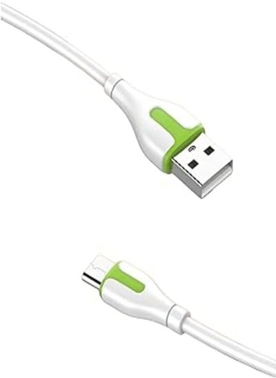 اشتري LDNIO LS572 Type-C 2.1A Fast charging Data Cable 2M Length - White-Green في مصر