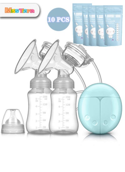 اشتري Superior Wearable Hands Free Electric Painless Automatic Breastfeeding Breast Pump With 10 Breastmilk Storage Bags في الامارات