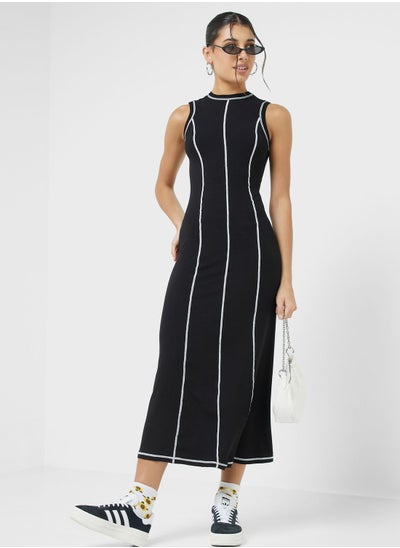 Buy Contrast Detail Maxi Dress in Saudi Arabia