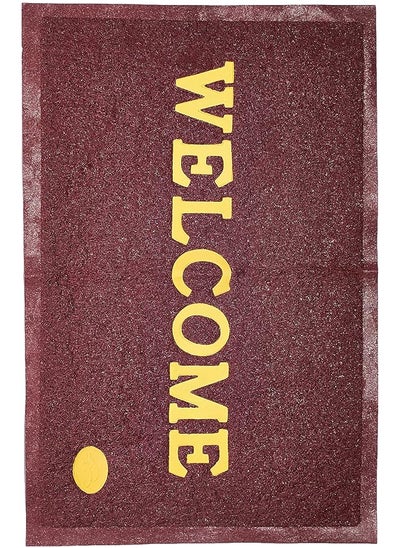 اشتري Industries Kubmart005181 Pvc Anti Skid Welcome Door Mat, Maroon, 58X38 Cm في السعودية