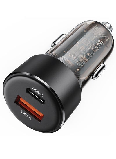 اشتري Fast Charge Car Charger B12 - 60W (1x USB-C + 1x USB-A) في الامارات