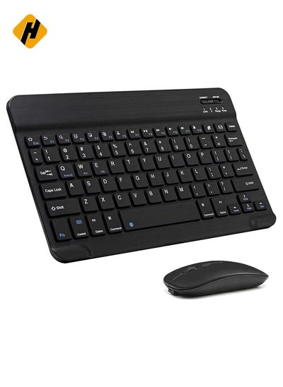 Buy Ultra-Slim Bluetooth Keyboard and Mouse Combo Rechargeable Portable Wireless Keyboard Mouse Set for Apple iPad iPhone iOS 13 and Above Samsung Tablet Phone Smartphone Android Windows in Saudi Arabia