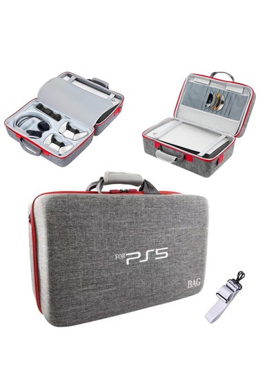 Buy PS5 Carrying Case Travel Storage Bag Compatible with Playstation (Grey) in UAE