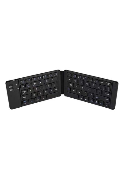 Buy Foldable Bluetooth Keyboard, Ultra-Slim Pocket Size Rechargeable Keyboard,Compatible with IOS/Android/Windows,Smartphone/Tablet/Laptop,Black in Saudi Arabia