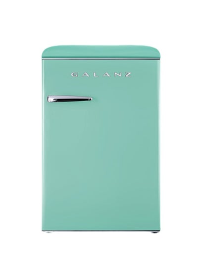 Buy Mini Bar Single Door Fridge, Defrost, Capacity 97L, R600a gas. Reversible Door Retro Design Mint Green BC-103F-G in Egypt