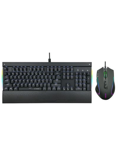 اشتري Z-727 RGB Mechanical Gaming Keyboard Black-Blue Switch with RGB Gaimg Mouse set في السعودية