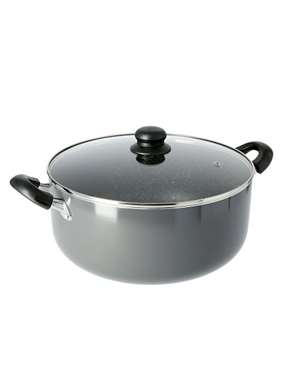 Buy Delcasa DC1576 32cm Non-Stick Casserole Stock Pot with Glass Lid in UAE