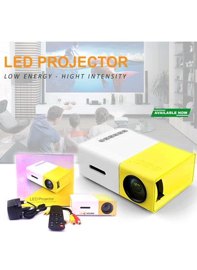 Buy QVGA LED Projector 300 White/Yellow in UAE