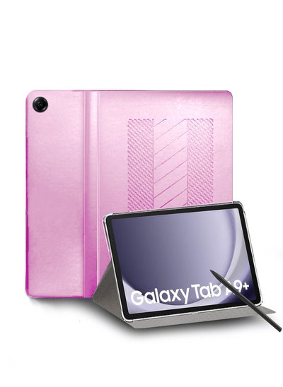 Buy Classic PU Leather Trifold Stand Flip Case Cover For Samsung Galaxy Tab A9+ / A9 Plus 5G 2023 X210 X215 X216 11.0 Light Pink in Saudi Arabia