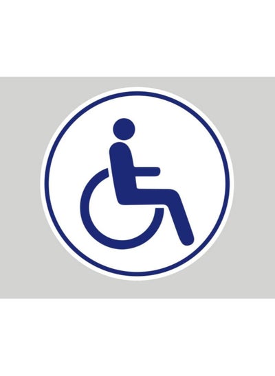 اشتري Disabled Handicap Car Sticker Reflective Sign, Self Adhesive Vinyl Decal Sticker, Sticks Vehicle Body Window or Bumper For Car, SUV, Van, Toilet Doors, Glass Door, Wood Door, Wall (13.5cm) في الامارات