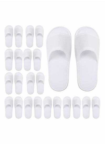 اشتري Disposable Spa Slippers, Closed Toe White Slippers Spa Hotel Guest Slippers for Girls Women and Men, 12 Pairs في الامارات