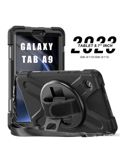 Buy The case fits the Samsung Galaxy Tab A9 8.7-inch case, and the sturdy 3-layer armor case fits the Samsung Galaxy Tab A9 8.7-inch handle and swivel stand in Saudi Arabia