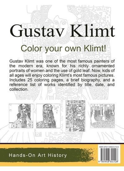 Buy Gustav Klimt: Coloring Pages for Kids and Kids at Heart in UAE