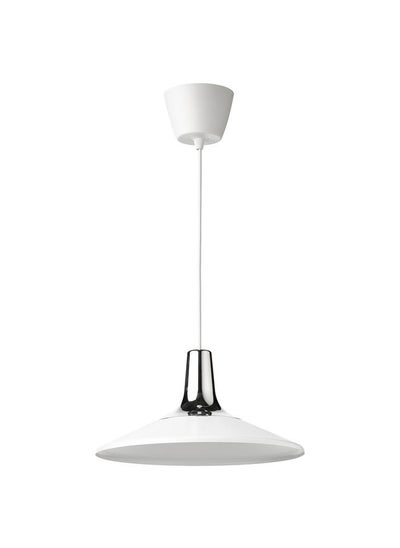 Buy Pendant Lamp Chrome Effect White 38 Cm in Saudi Arabia