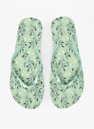 اشتري Womens Floral Print Slip-On Thong Slippers في الامارات