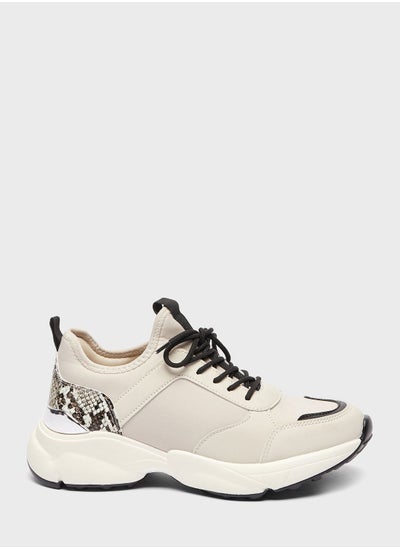 اشتري Lace Up Low Top Sneakers في الامارات