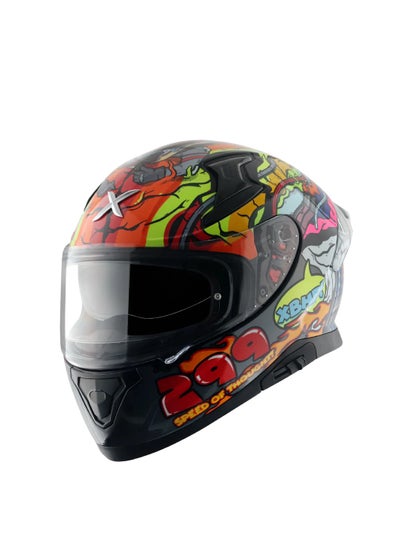 اشتري AXOR Apex XBHP 299 Helmet Neon Yellow Blue Size Large في الامارات