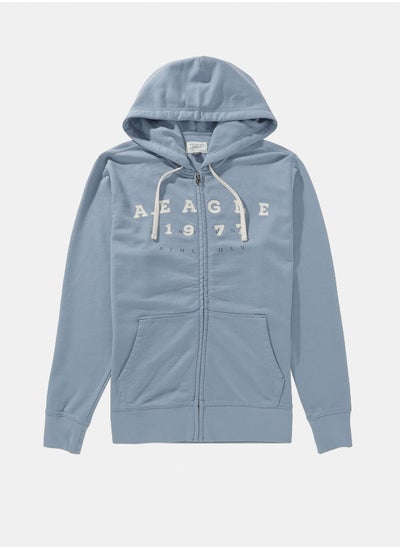 Buy AE Logo Graphic Zip-Up Hoodie in Egypt