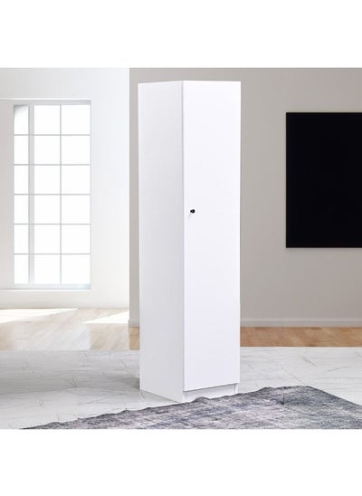 Buy Multipurpose 1-Door Tall Wardrobe with Deep  And  Thick Panel - White in UAE