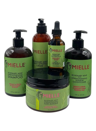 Buy Rosemary Mint Hair Products for Stronger and Healthier Hair and Styling Bundle Set 5 PCS in UAE
