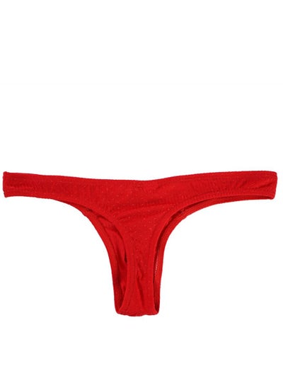 Buy Men's Comfortable Solid Color Briefs Red in Saudi Arabia