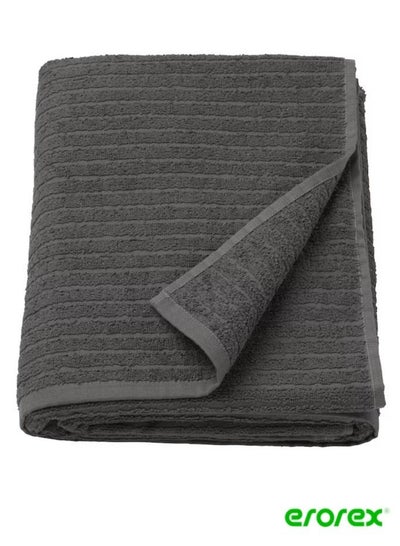 Buy Bath sheet dark grey 100x150 cm in Saudi Arabia