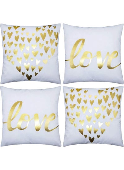 Buy 4 Pcs Cushion Cover Set 18X18 Inch  Home Decorative Throw Pillow Cases Single Sided Pattern  45X45Cm Square Cushion Case For Sofa Couch  Muticolor  Home Decor Throw Pillow Cover in UAE