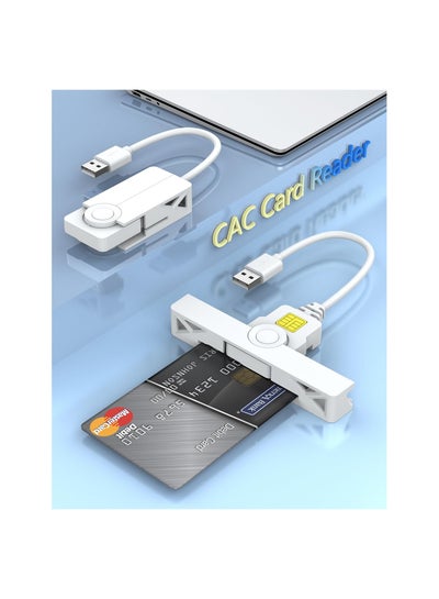 اشتري USB CAC Reader Military, USB Smart Card Reader, DOD Military USB Common Access CAC, Mini Fold ID, Debit, Credit CAC Memory Card Reader Compatible with Windows, Mac OS and Linux(1 Pack) في الامارات