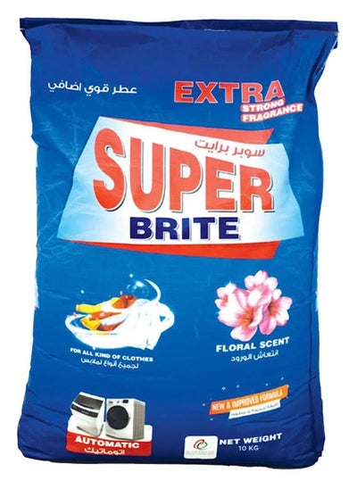 Buy Super Brite High Foam Powder Detergent, Enhanced Effective Formula, Sensitive, Gentle on skin, tough on stains (10kg) in UAE