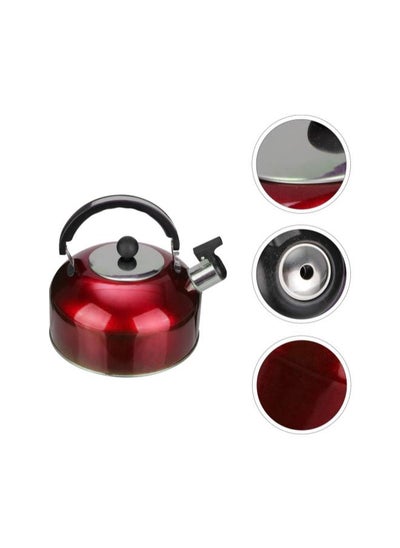 Buy Boiling Kettle Whistling Tea Kettle Stove Top Stainless Steel Teapot Water Kettle Coffee Kettle Tea Maker with Handle for Home Outdoor Camping Hiking Red Whistling Stovetop Kettles in UAE